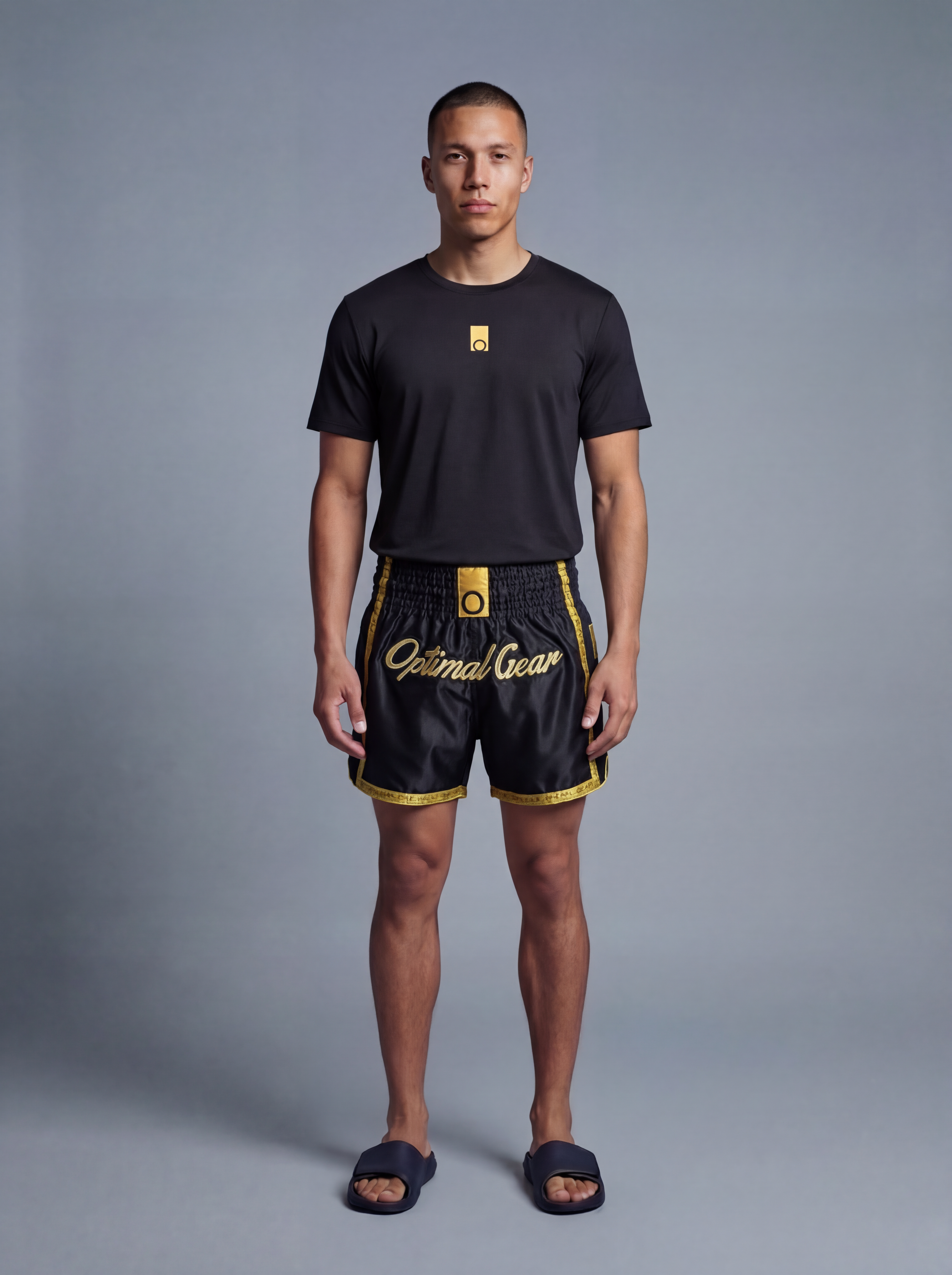 Black & Gold Muay Thai Shorts