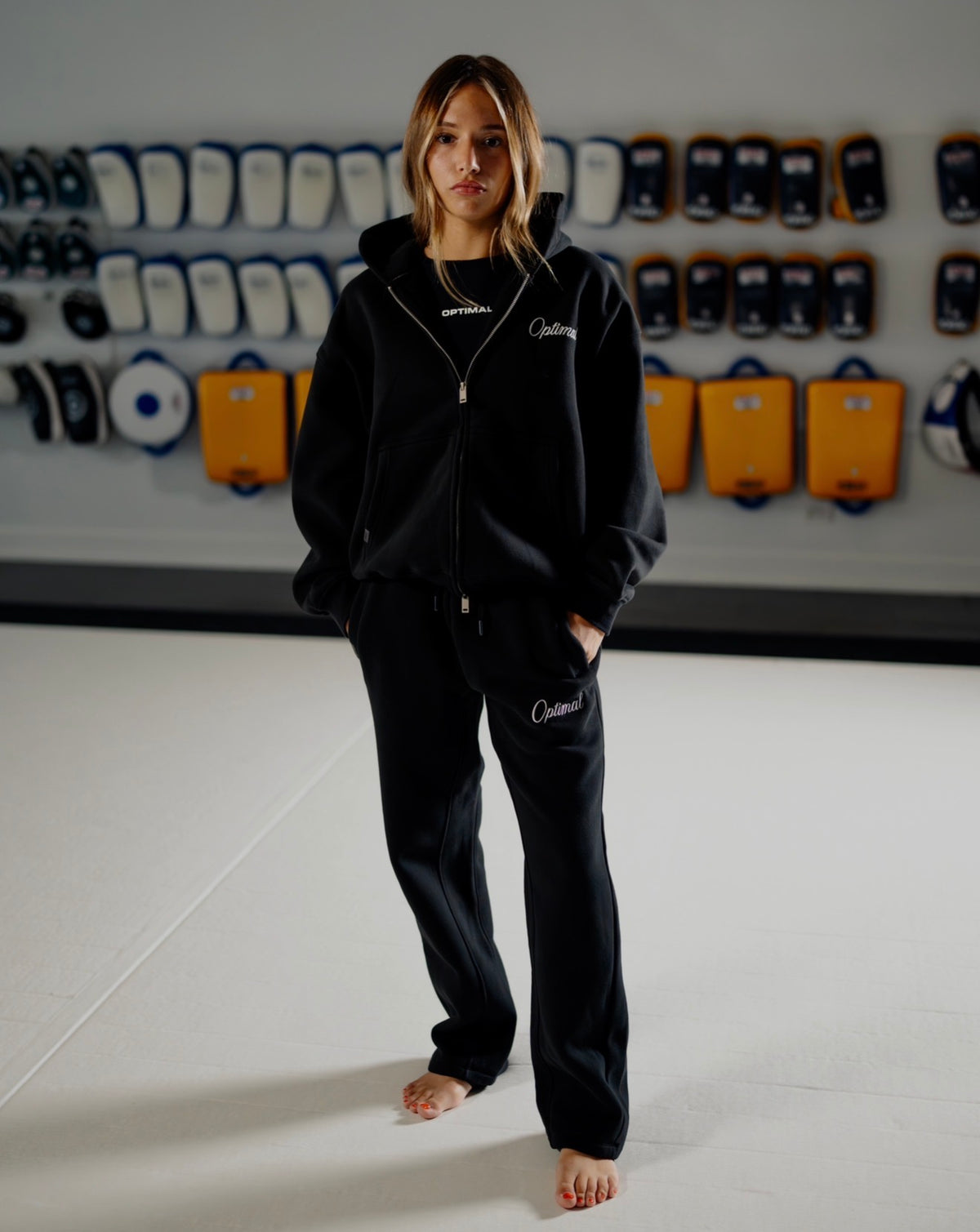 Black Straight Legged Sweatpants