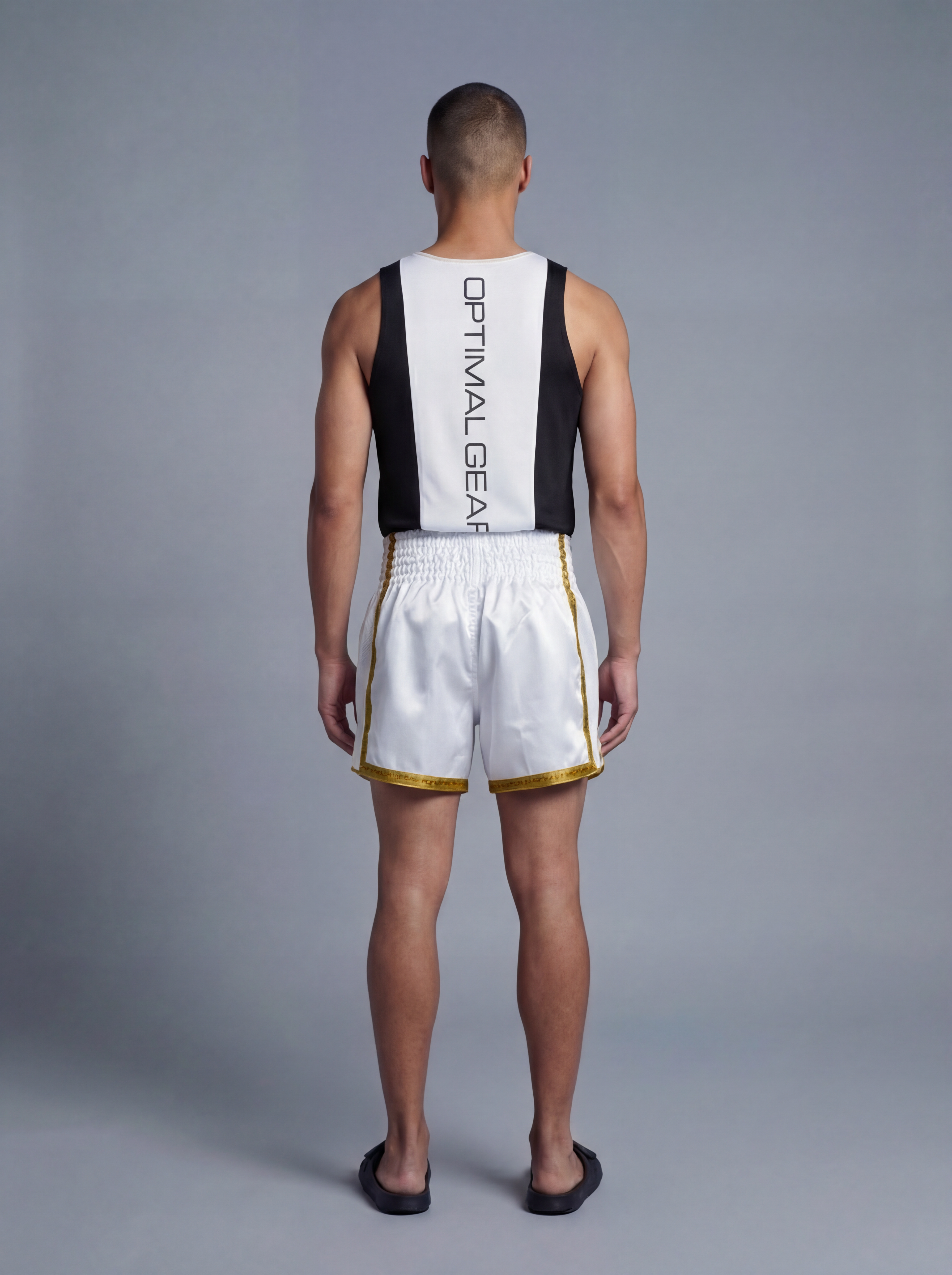 White & Gold Muay Thai Shorts