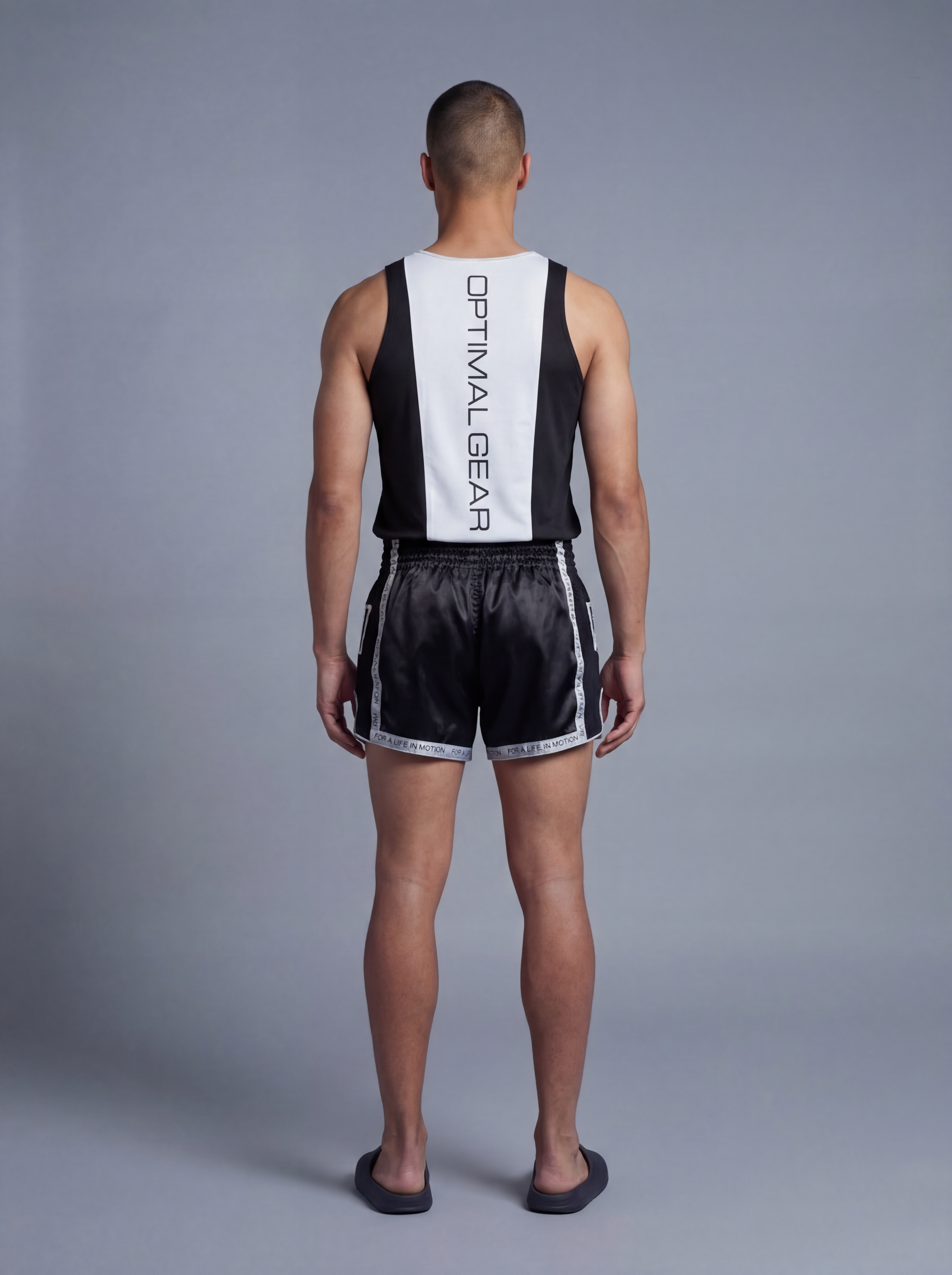 Black & Silver Muay Thai Shorts